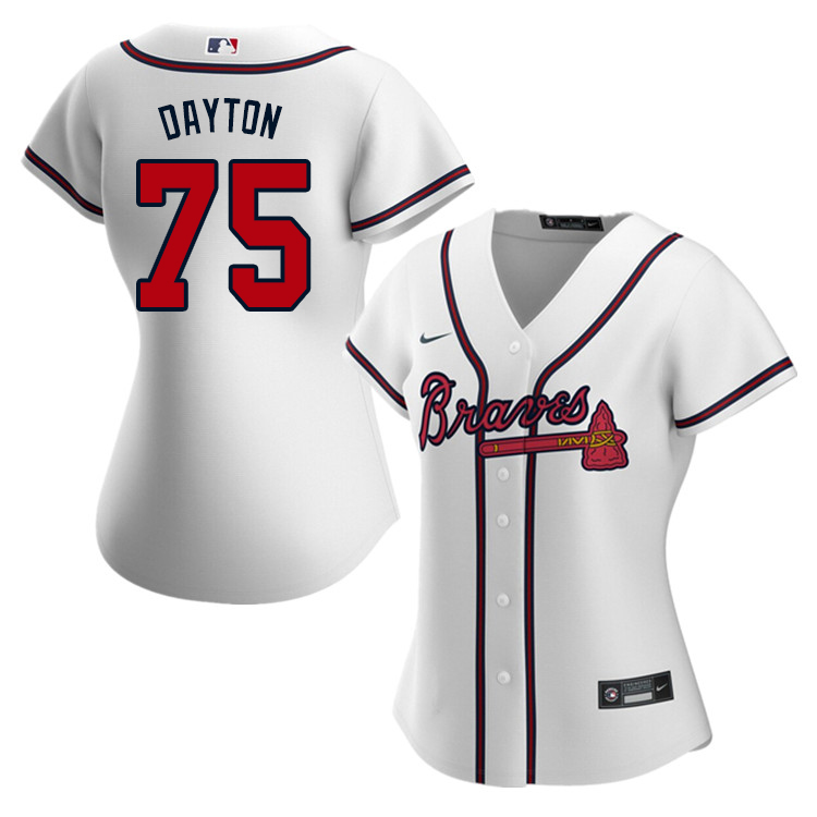 Nike Women #75 Grant Dayton Atlanta Braves Baseball Jerseys Sale-White